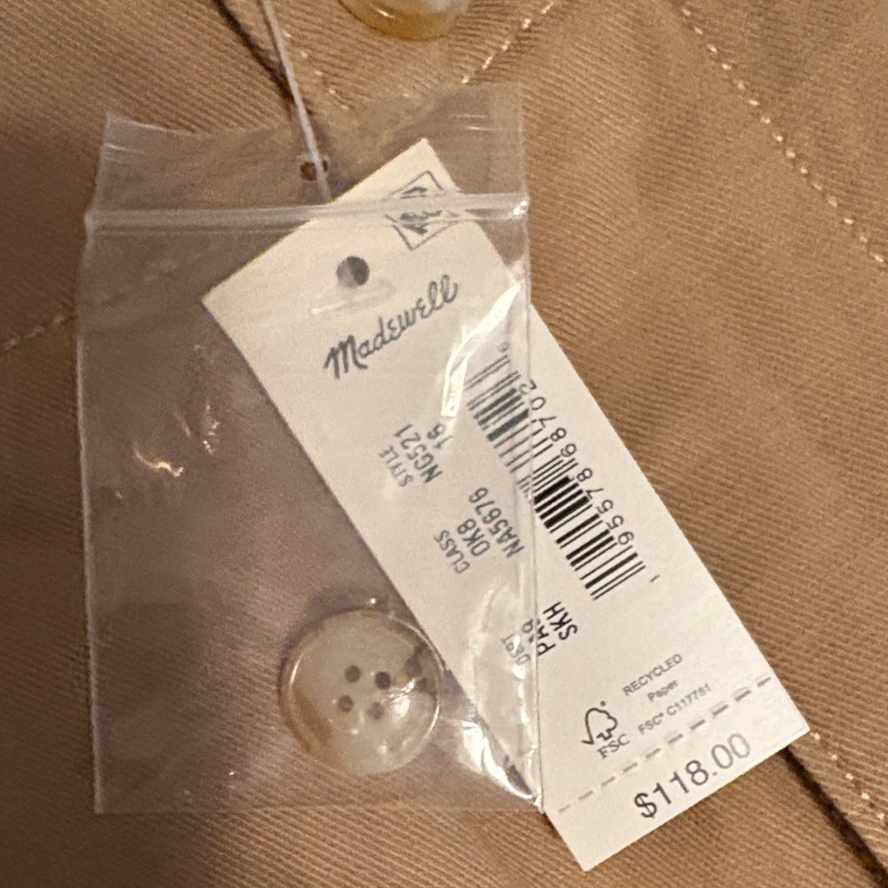 Madewell Tan Women's Trousers - Picture 2 of 2